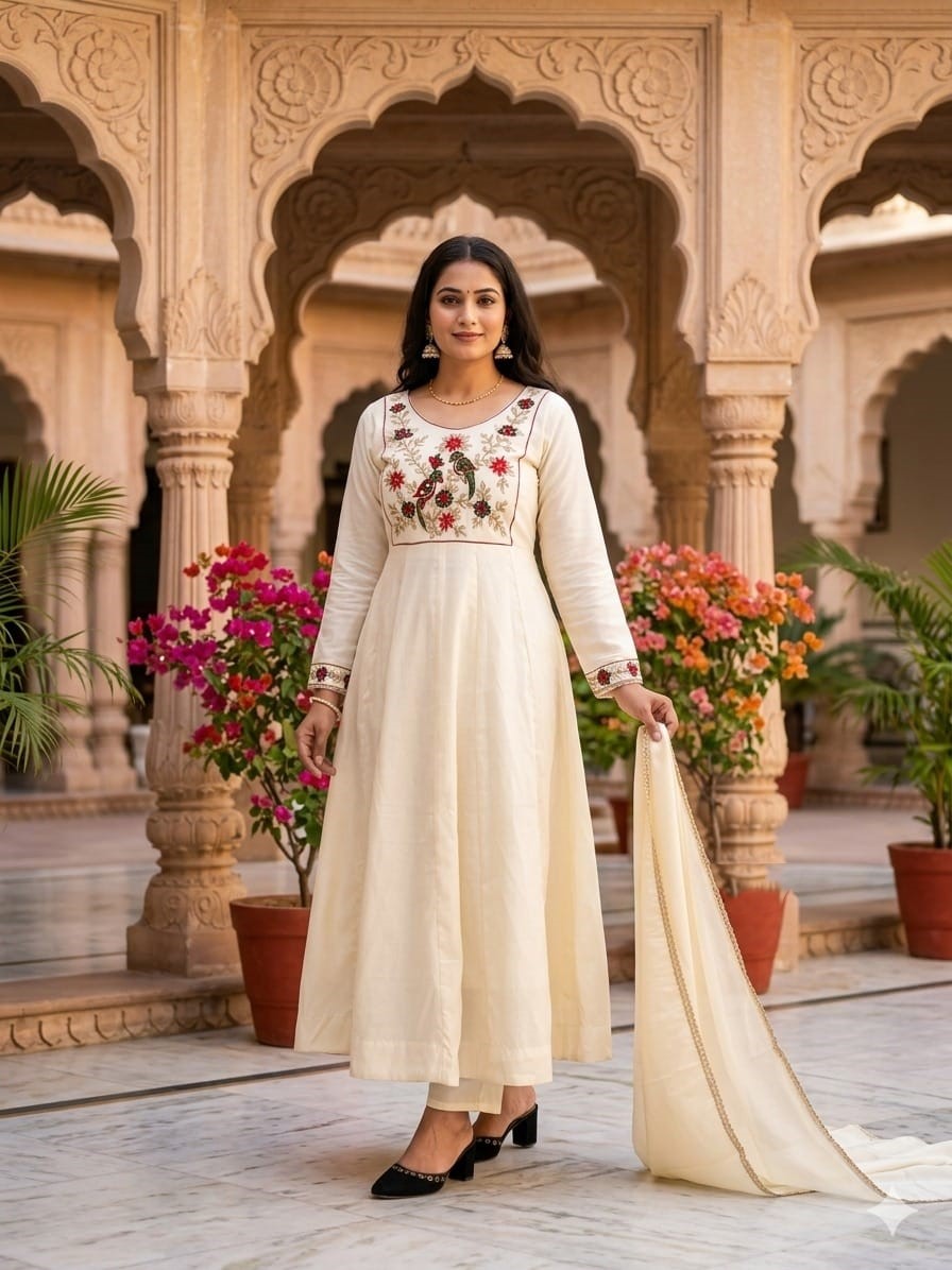 Luxury Floor Length Anarkali Style Gown For Festive Occasions